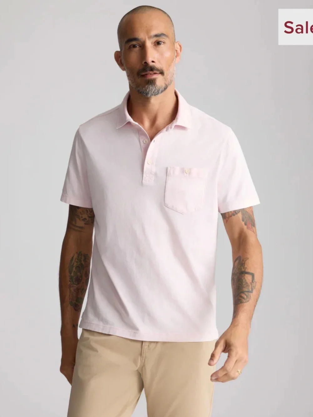 UNTUCKit Drammond Vintage Wash Polo Pink